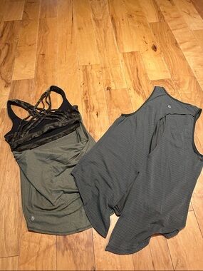 Lululemon Olive Green Tanks size small